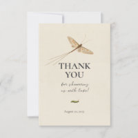 Pequeño insecto del amor Tarjeta de agradecimiento