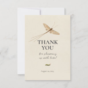 Pequeño insecto del amor Tarjeta de agradecimiento