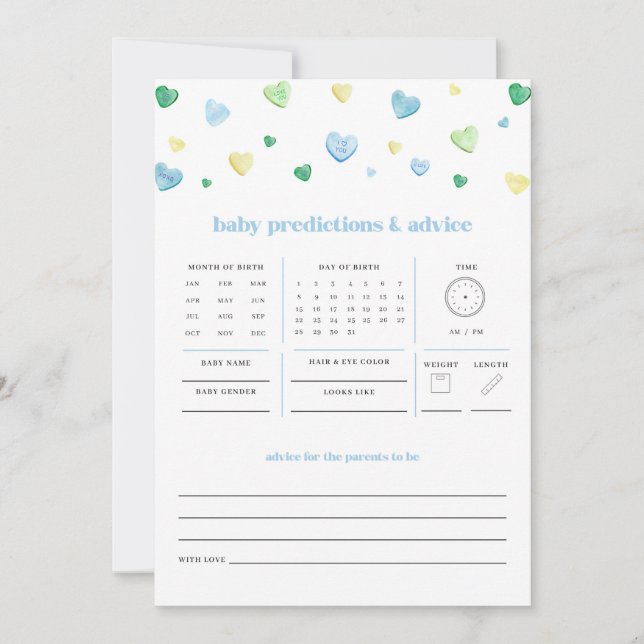 Pequeño juego de predicción de niños de San Valent (Anverso)