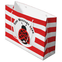 Pequeño ladybug agregar bolsa de fiesta de mensaje