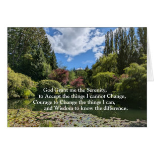 Pequeño lago canadiense Serenity Prayer
