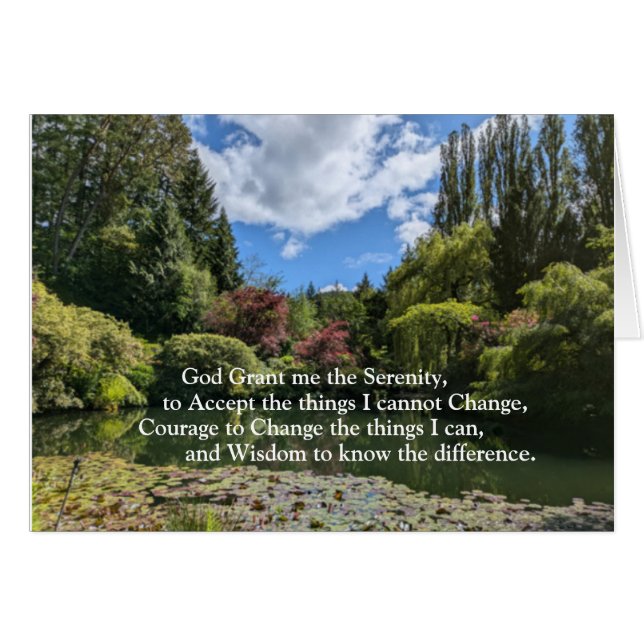 Pequeño lago canadiense Serenity Prayer (Anverso (Horizontal))