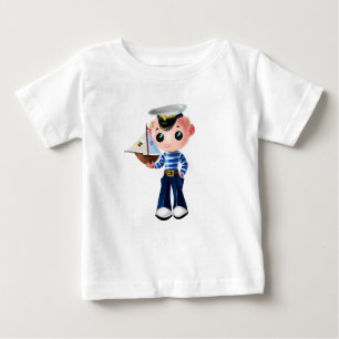 Pequeño marinero bebé camiseta - Personalizable