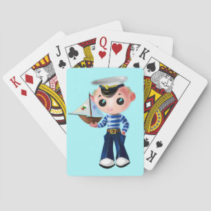 Pequeño marinero jugando cartas - Personalizable