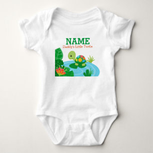 Pequeño mono del jersey del bebé de la tortuga d