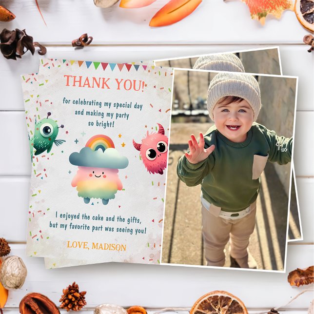 Pequeño Monstruo Foto de cumpleaños - Tarjeta de a (Subido por el creador)