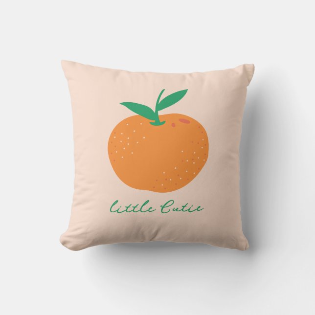 Pequeño Naranja  Cojín decorativo bebé (Anverso)