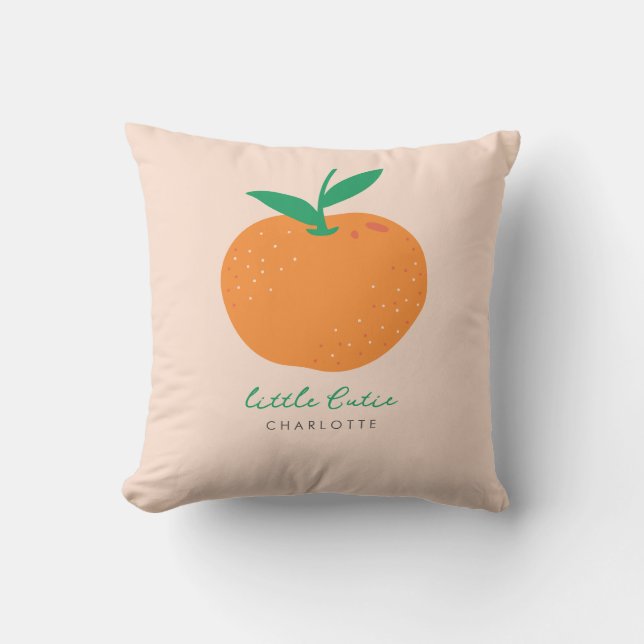 Pequeño Naranja  Cojín decorativo bebé (Anverso)