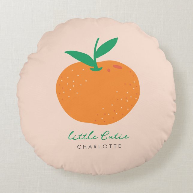 Pequeño Naranja  Cojín decorativo bebé (Anverso)