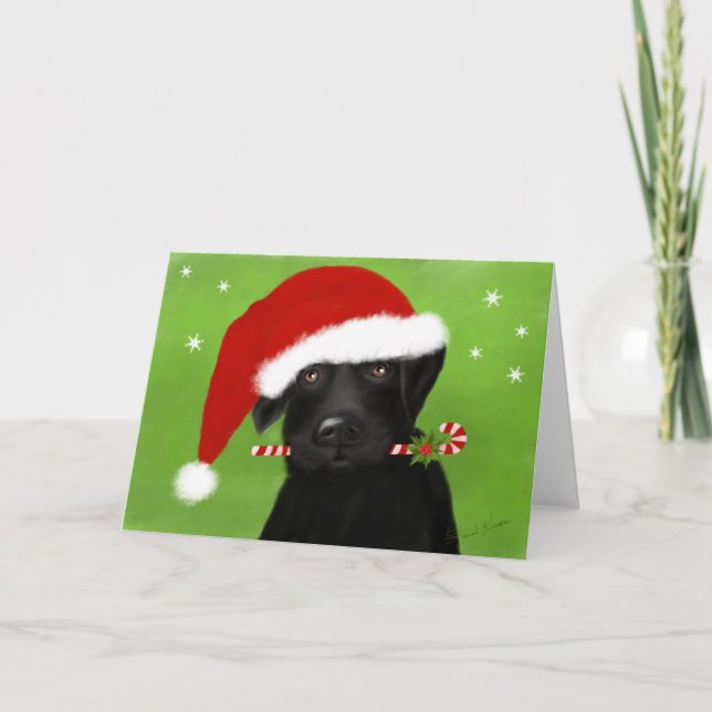 Pequeño navidad Labrador del ayudante de Santa (Anverso)