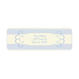 Pequeño niño azul Baby Shower, etiquetas de direcc