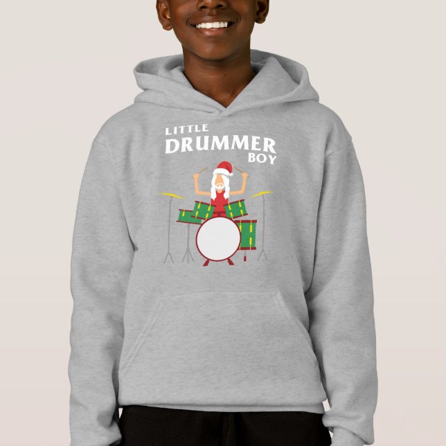 Pequeño niño tamborilero Navidad jumper (Anverso)