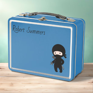 Pequeño nombre personalizado Ninja en azul