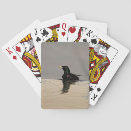 Pequeño pájaro en las cartas de juego clásicas sob