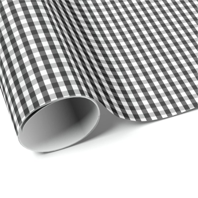 Pequeño papel de embalaje blanco y negro de la (Esquina del rollo)