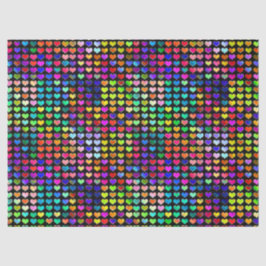 Pequeño papel seda colorido de los corazones del