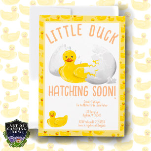 Pequeño pato que silba pronto la invitación de Bab