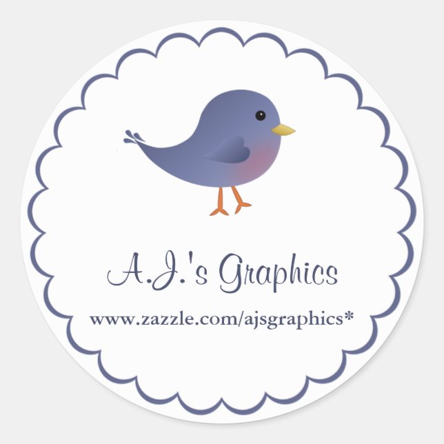 Pequeño Pegatina de Birdie (Anverso)