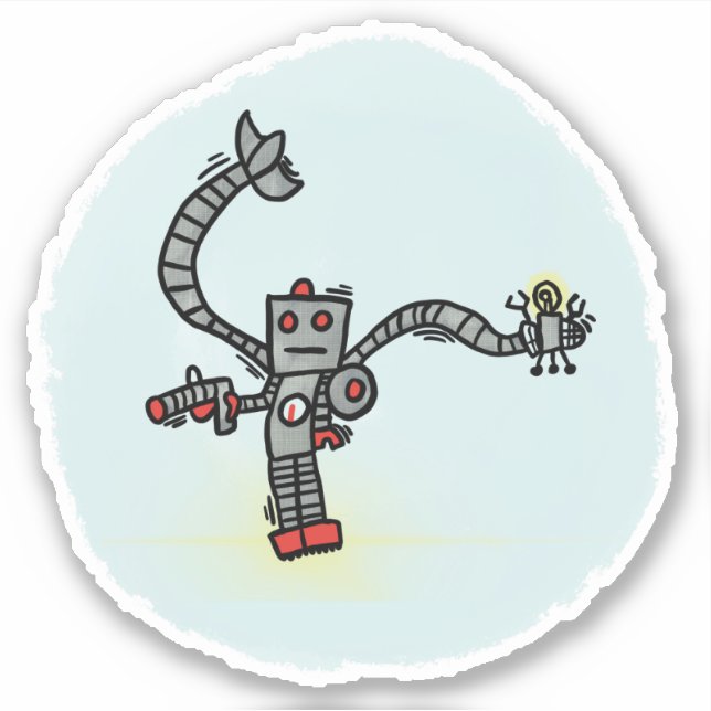 Pequeño Pegatina de estilo de libro de historietas (Anverso)