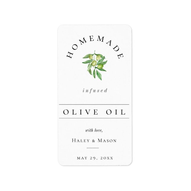 Pequeño Pegatina del Favor del Aceite de Oliva Inf (Frente)