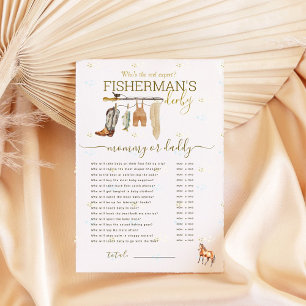 Pequeño Pescador Baby Shower, Mamá O Papi Juego