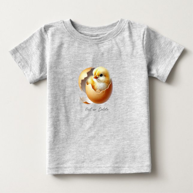Pequeño polluelo que odia la camiseta del bebé (Anverso)