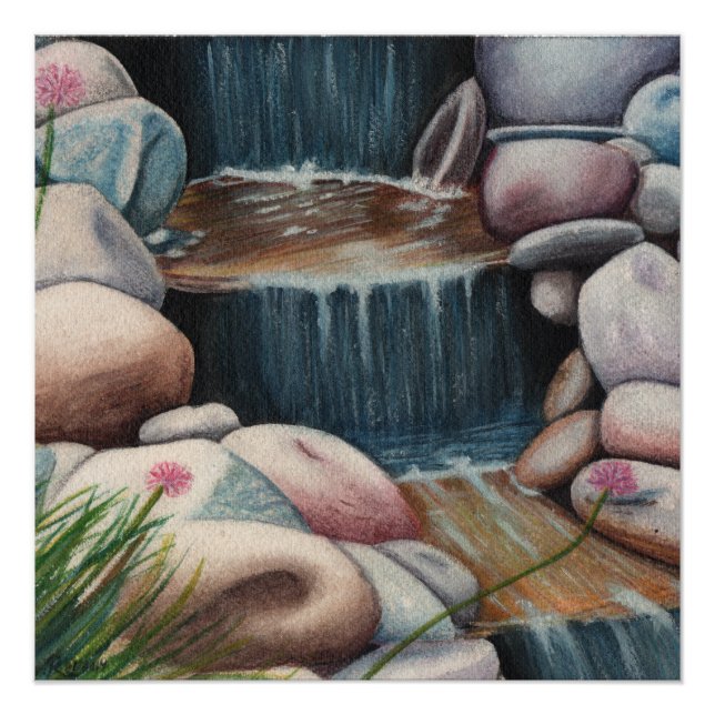 Pequeño poster de cascada (Anverso)