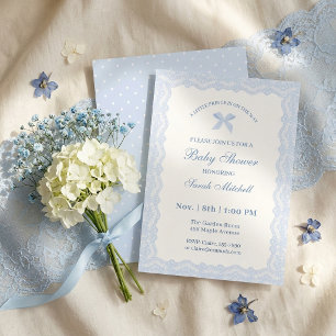 Pequeño Príncipe Azul Invitación de Baby Shower Ni