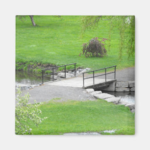 Pequeño puente sobre un pequeño imán de la