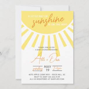 Pequeño rayo de luz solar invitación a Baby Shower
