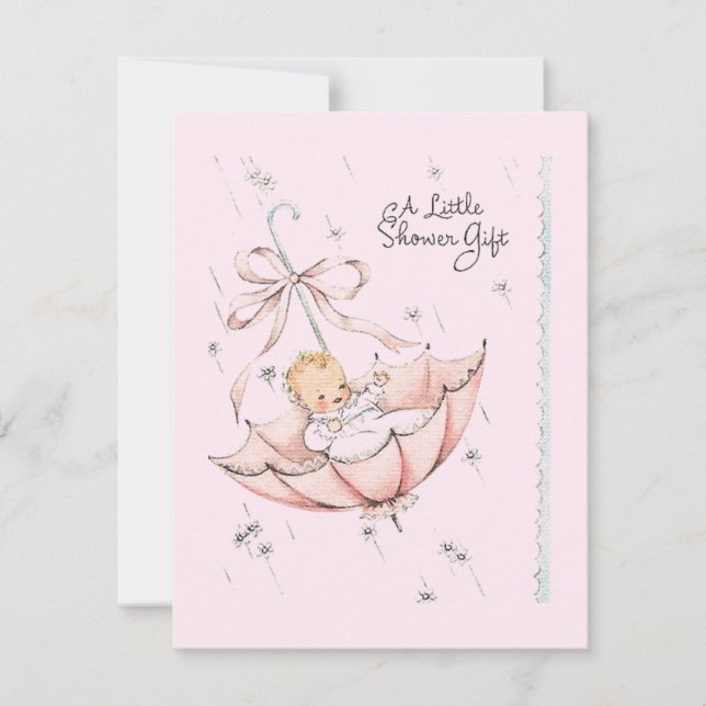 Pequeño regalo de Baby Shower vintage (Anverso)