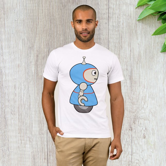 Pequeño robot azul para hombres camiseta (Subido por el creador)