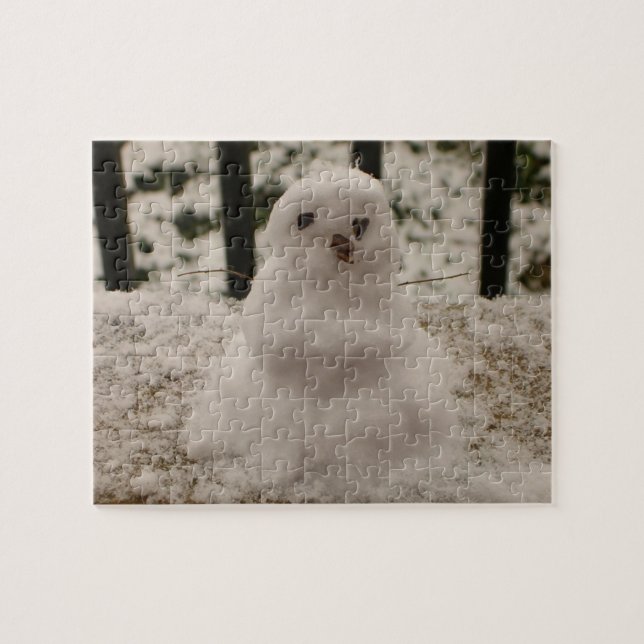 Pequeño rompecabezas de Snowman (Horizontal)