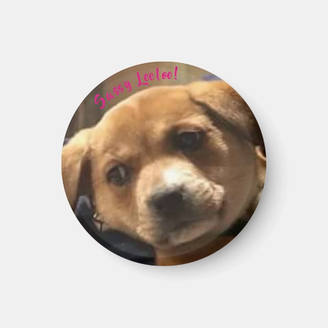 ¡Pequeño, Ronda, Sassy Leeloo! Imán (Frente)