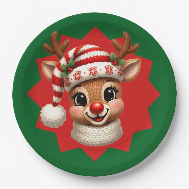 Pequeño Rudolf Plato de Papel (Anverso)