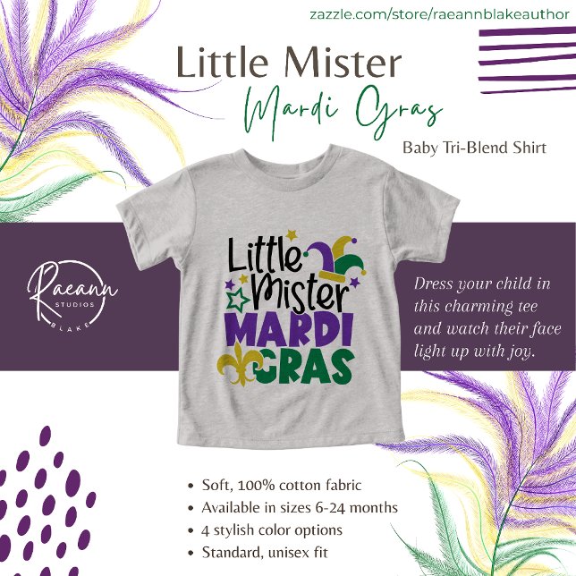 Pequeño señor Mardi Gras bebé/ niñita camiseta (Subido por el creador)