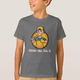 Pequeño Sr. Fix-it, de ojos azules, camiseta Perso