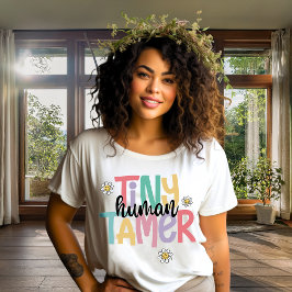 Pequeño Tamer Humano Cute Colorido Texto manuscrit