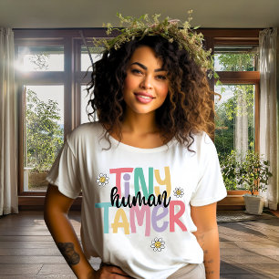 Pequeño Tamer Humano Cute Colorido Texto manuscrit