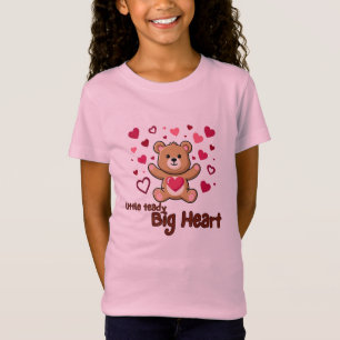 "Pequeño Teddy Gran Corazón" Camiseta de niña de o