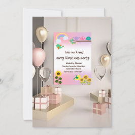 Pequeño tema de las aves y las flores - Invitación