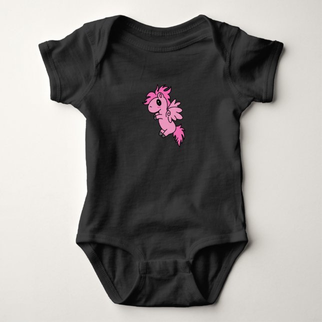 Pequeno Top de Bebé Pegasus Rosa (Anverso)