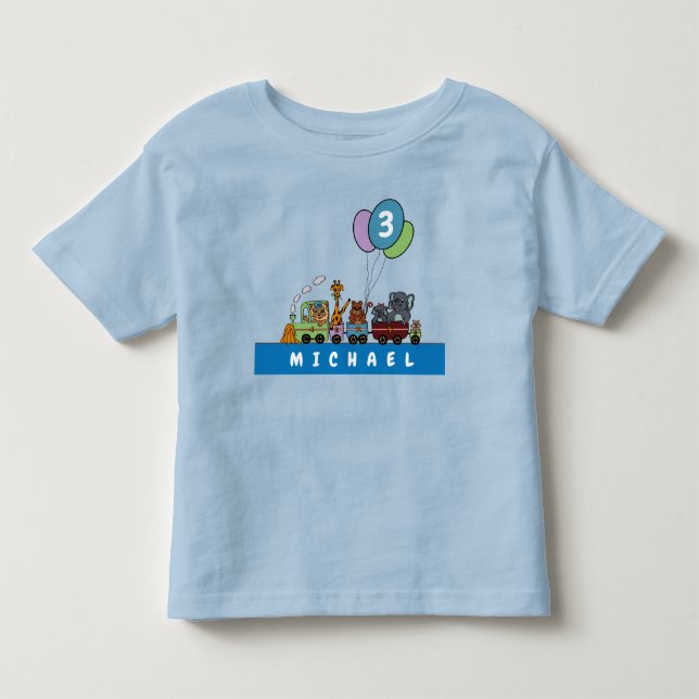 Pequeño tren de camiseta de cumpleaños de bebé ada (Anverso)