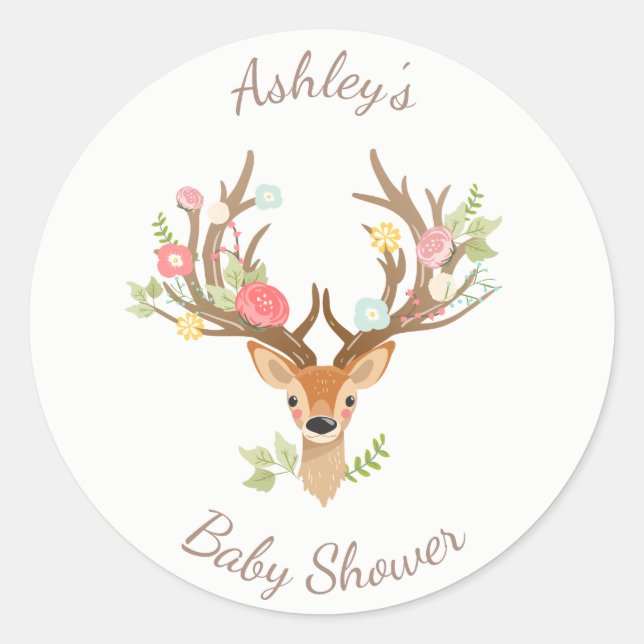 Pequeño venado favorece a la etiqueta Pegatina Ant (Anverso)