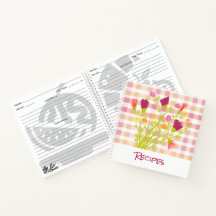 Pequeño y dulce libro de recetas con flores