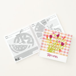 Pequeño y dulce libro de recetas con flores