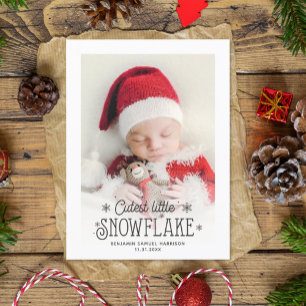 Pequeño y escuálido anuncio de nacimiento de fotos