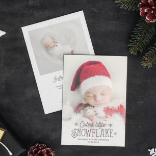 Pequeño y escuálido anuncio de nacimiento de fotos