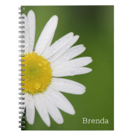 Pequeño y simple cuaderno de espiral de flores de