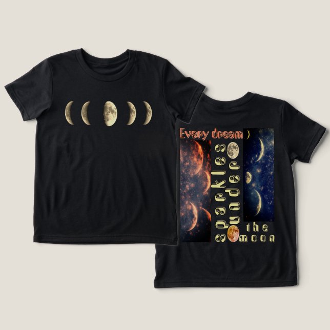 Pequeños astronautas camisetas de la luna niños có (Diseño Anverso y Reverso)